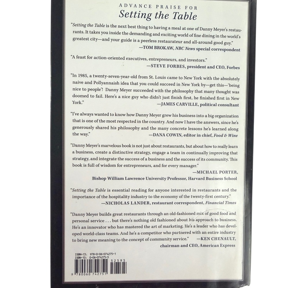 Danny Meyer Setting the Table Book Hardcover Signed Personalized Business 2006 - Picture 3 of 10